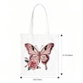 thumbnail image 3 of COMIO  Canvas Tote Bag Handles for Women Cute Aesthetic Beach Tote Bag Reusable Cat Tote Bag (Butterfly), 3 of 5