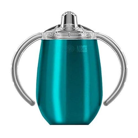 True North Stainless Steel Sippy Cup, 9 oz | Double Wall Vacuum Insulated (Jewel Teal)