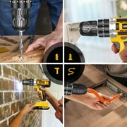 UNTIMATY 21V Cordless Power Drill Set, Power Drill Driver Kit with Lithium-ion Battery and Charger, 3/8-Inch Keyless Chuck, 2 Variable Speed, 25+3 Position and 33pcs Drill/Driver Bits