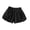 E065-Black, variant on hengsof Fashionable Bubble Shorts for Girls, Solid Color Casual Stretchy Waist Soft Versatile Summer Shorts Suitable for Children Aged 1-8 Years
