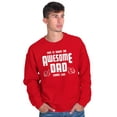 thumbnail image 3 of This is What Awesome Dads Look Like Men's Big & Tall Crewneck Sweatshirt Brisco Brands 2X, 3 of 5