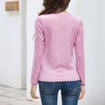 thumbnail image 4 of aidice Shirts for Women Casual Round Neck Long Sleeve Tops Comfy Fitting Solid Color Tee Shirts Underwear, 4 of 9