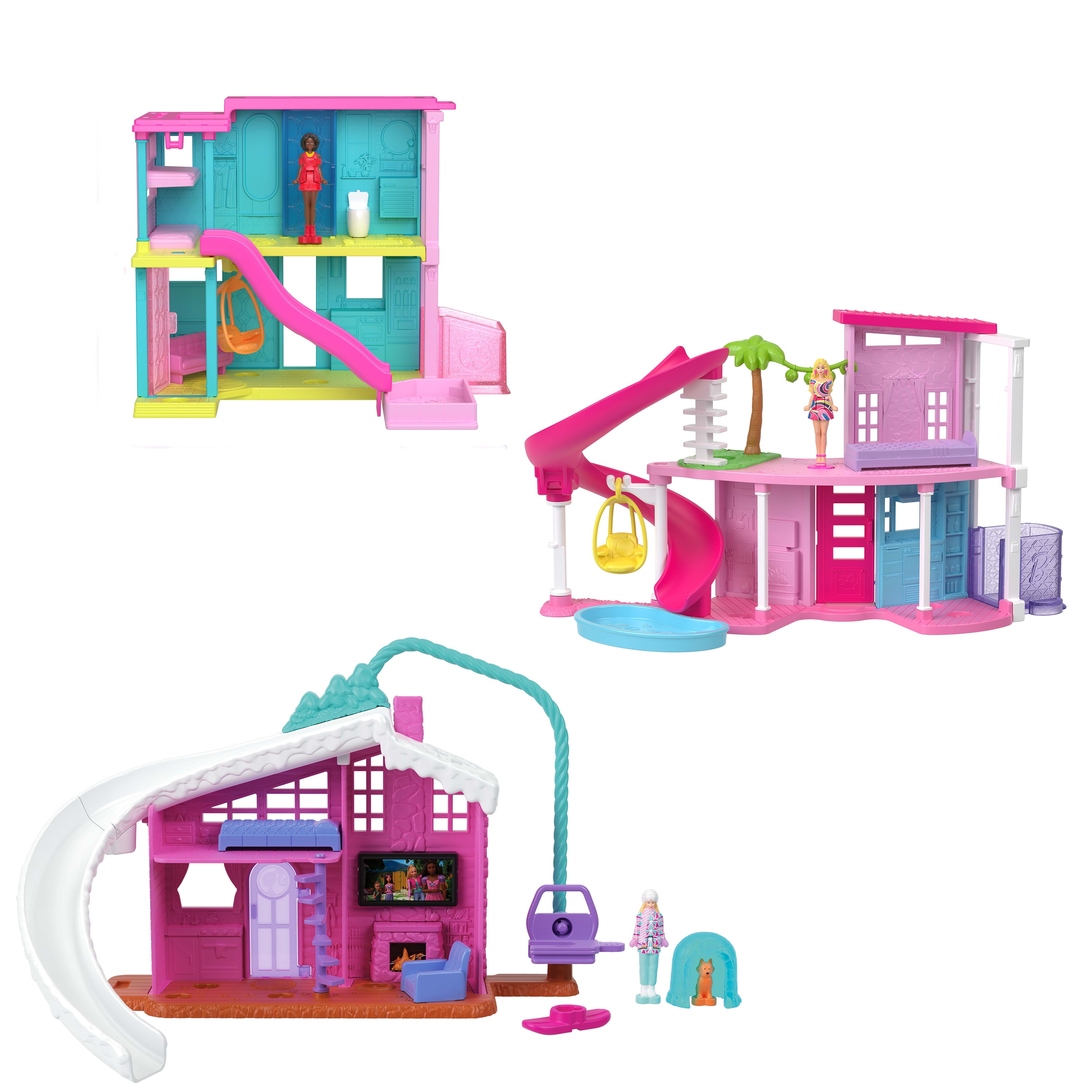 Barbie-Chalet de ski Mini BarbieLand-Coffret poupée, mobilier et accessoires