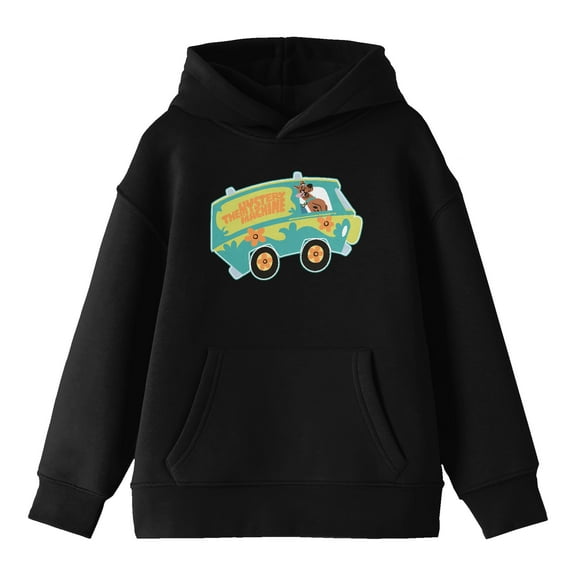 Scooby Doo The Mystery Machine Youth Black Graphic Hoodie-Medium