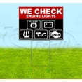 thumbnail image 1 of We Check Engine Lights (18" x 24") Yard Sign, Includes Metal Step Stake, 1 of 6