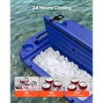 thumbnail image 3 of KFFKFF Floating Cooler, 40 QT Floating Ice Chest with Dry Storage, Wheels & Tow Rope, Premium LLDPE Amphibious Drink Cooler, Deep Blue, 3 of 9