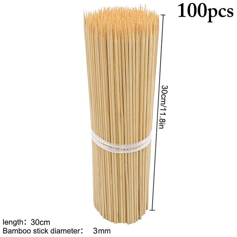 Grill sticks for BBQ 100pcs Bamboo BBQ Skewers 