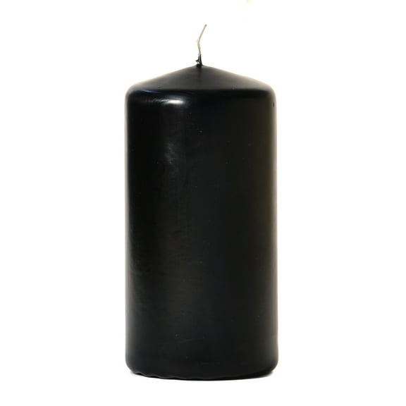 1 Pc 3x6 Black Pillar Candles Unscented 3 in. diameterx6 in. tall