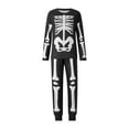 thumbnail image 2 of Halloween Family Matching Pajamas Adult Kids Skull Skeleton Print Long Sleeve Tops And Stretch Casual Pants Sleepwear, 2 of 7