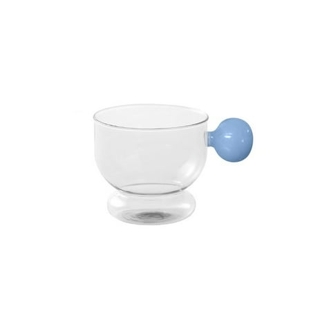

Creative Small Tea Cup Transparent Colored Glass Cup with Handle High Temperature Resistant Sense Water Cup