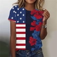 thumbnail image 5 of 250th Independence Day Tops for Women 2026 American Flag Graphic Patriotic Tee Shirts 4th of July Short Sleeves Tunic, 5 of 5