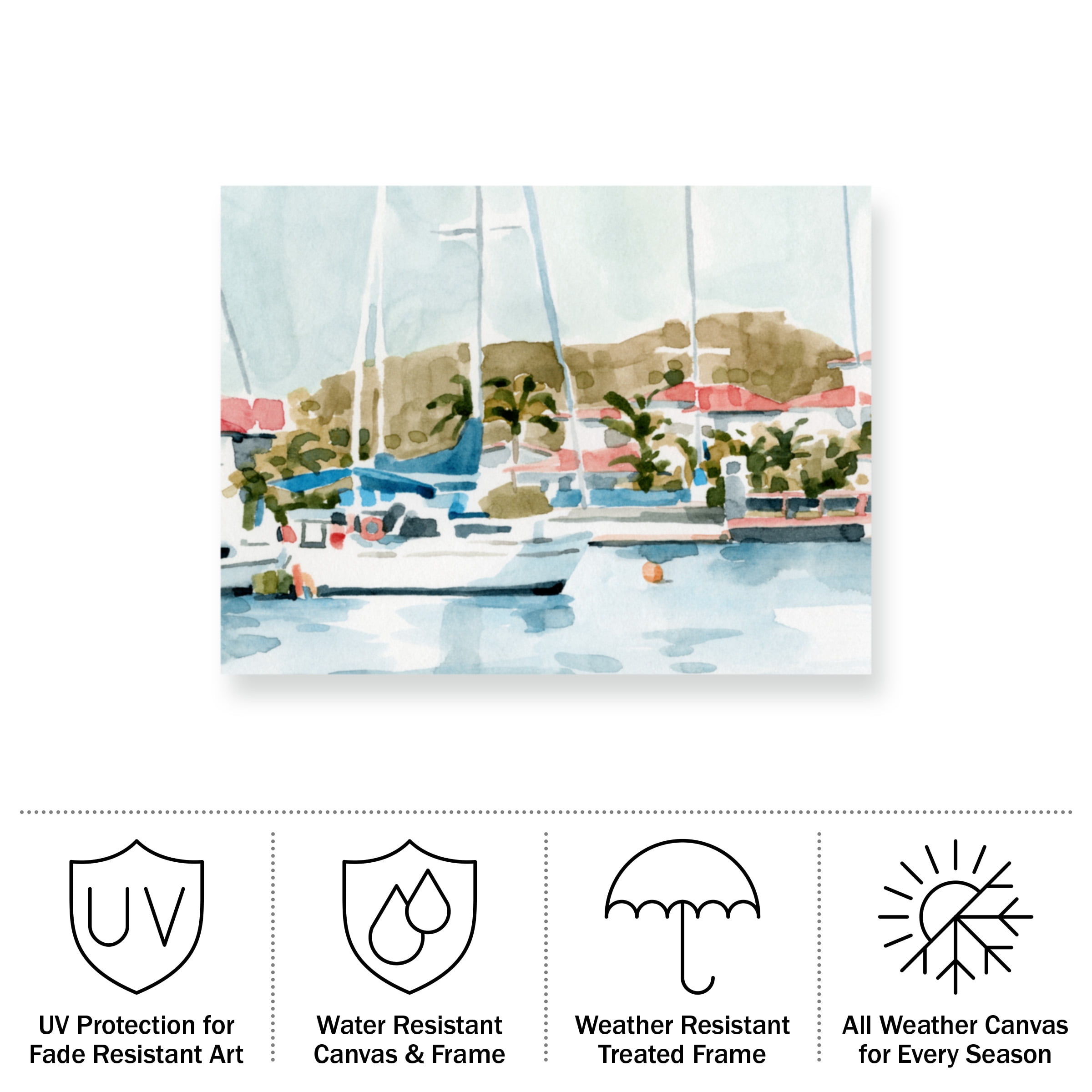Emma Caroline 'Vintage Vacation II' Outdoor Canvas 24x32
