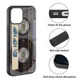 thumbnail image 2 of WIRESTER Shockproof Soft Rubber Cover Case for Apple iPhone 12 / 12 Pro 6.1" 2020, Retro Clear Cassette Tape Hip Hop, 2 of 5