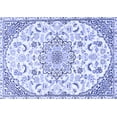 thumbnail image 1 of Ahgly Company Indoor Rectangle Medallion Blue Traditional Area Rugs, 8' x 12', 1 of 4