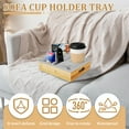 thumbnail image 3 of Couch Cup Holder Practical Sofa Cup Holder with Cell Phone Holder 5 Compartments Couch Drink Holder Removable Couch Caddy Multifunctional Couch Cup Organizer for Snacks Beverage, 3 of 10