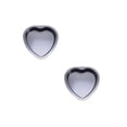 thumbnail image 1 of Oleegame 2PC Stainless Steel Cutlery Set Bobasndm Heart Shaped Non Stick Cake Pan 9 Inch Gray, 1 of 4