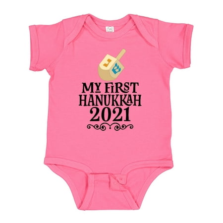 

Inktastic My 1st Hanukkah 2021 Gift Baby Boy or Baby Girl Bodysuit