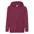 thumbnail image 1 of Fruit Of The Loom - Sudadera básica con capucha diseño Jacket Unisex niños niñas (Burdeos), 1 of 3