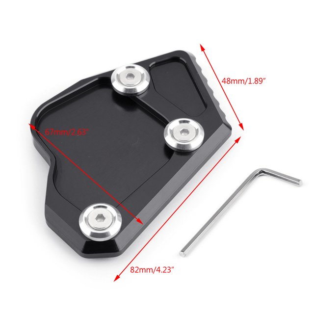 Black Side Pad Kickstand Stand Extension Plate For BMW K1600 GT GTL 2011-2015