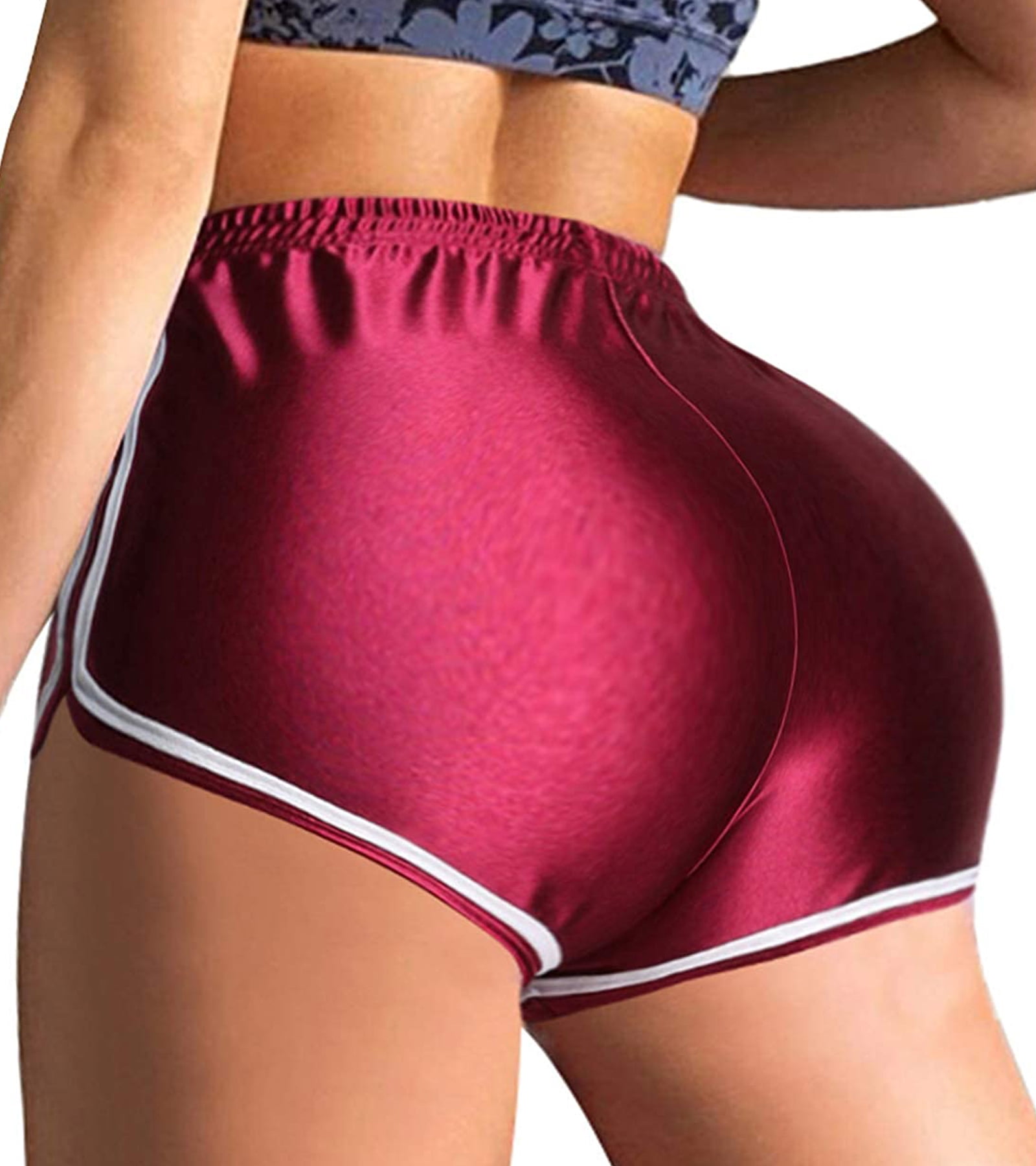 Gym High Waisted Tummy Control Hot Pants for Girls Summer Workout Bike Pants Tiktok Butt Leggings Shorts for Women