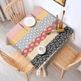 thumbnail image 2 of Colorful Geometric Striped Pattern Square Tablecloth,Waterproof Square Table Cover,Wipeable Spillproof Washable Table Cover for Home Kitchen Party Decor 42"X42"(107x107cm), 2 of 6