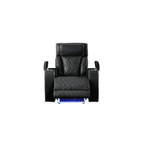 Fortuner Modern Style  Recliner Chair Made with Faux Leather and Wood in Black
