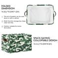thumbnail image 2 of Yayeee Canvas Storage Basket with Handles for Shelves Fabric Bins Closet Organizer, Light Green Camouflage Design, 2 of 8