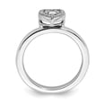 thumbnail image 2 of 925 Sterling Silver Stackable Expressions Heart Diamond Ring Size: 5; for Adults and Teens; for Women and Men, 2 of 5
