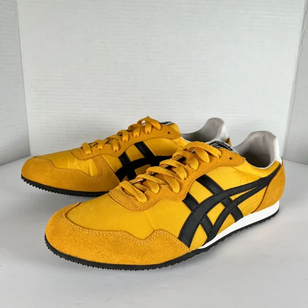 Men Size 11.5 Onitsuka Tiger Serrano Sneakers - Yellow/Black (D109L0490) - Rare!