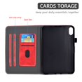 thumbnail image 2 of Dteck Smart Case for iPad mini 6th Generation 8.3 inch,Magnetic Leather Card Holder Wallet Shockproof Folio Flip Case Kickstand Cover for iPad mini 6,Red, 2 of 5