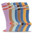 thumbnail image 1 of Calcetines de compresión fenglaoda, 8 pares, 20-30 mm Hg, para hombres y mujeres, 1 of 6
