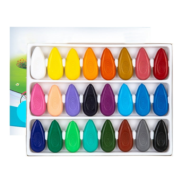 Jar Melo 24 Colors Jumbo Crayons for Toddlers, Twistable Crayons Non Toxic Washable Crayons, Easy to Hold Silky Large Crayons