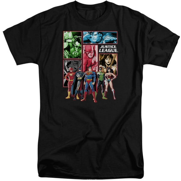 JLA Justice League Justice League Panels Adult Tall Black
