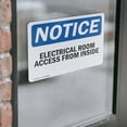 thumbnail image 3 of (2 Pack) Electrical Room Access From Inside OSHA Notice Sign 18 Inch X 12 Inch Vinyl Label Decal Sticker Weather Resistant, UV Protected for Workplace, Business, and Construction Site,, 3 of 6