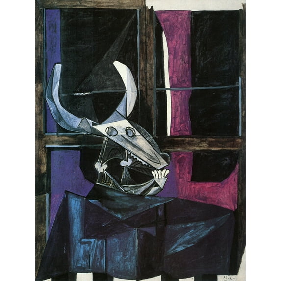 "Still Life With Steer's Skull, Picasso - CANVAS or PRINT WALL ART"