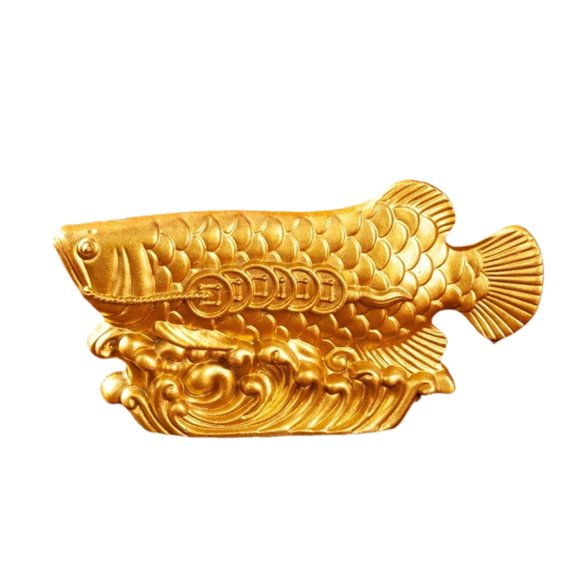 simhoa Feng Shui Wealth Arowana Fish Desktop Ornament for Cabinet Living Room Decor