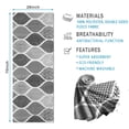 thumbnail image 2 of Black and White Geometric Quatrefoil Pattern Hot Yoga Mat Towel Non Slip for Hot Yoga - Quick-Drying Yoga Mat Cover with 4 Corner Pockets with Travel Bag - Hot Yoga Towel Non Slip 70"x26", 2 of 6