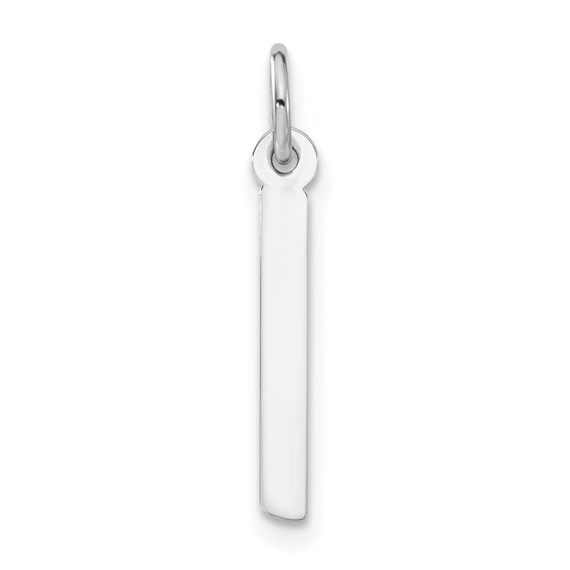 Sterling Silver Vertical Bar Pendant Necklace for Engraving, Unisex Minimalist Modern Jewelry, Custom Name Tag Charm for Men and Women, Sleek Design for Daily Wear or Layering