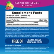 Calm Magnesium Powder | Raspberry Lemon Flavor | 16 oz | by Natural Vitality
