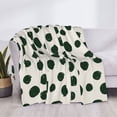 thumbnail image 3 of Rateoe Abstract Green Polka Dot Pattern Flannel Throw Blanket, Ultra-soft Blanket for Bed, Couch, Car, Hypoallergenic Anti-pilling blanket-40"x30"(Horizontal), 3 of 6