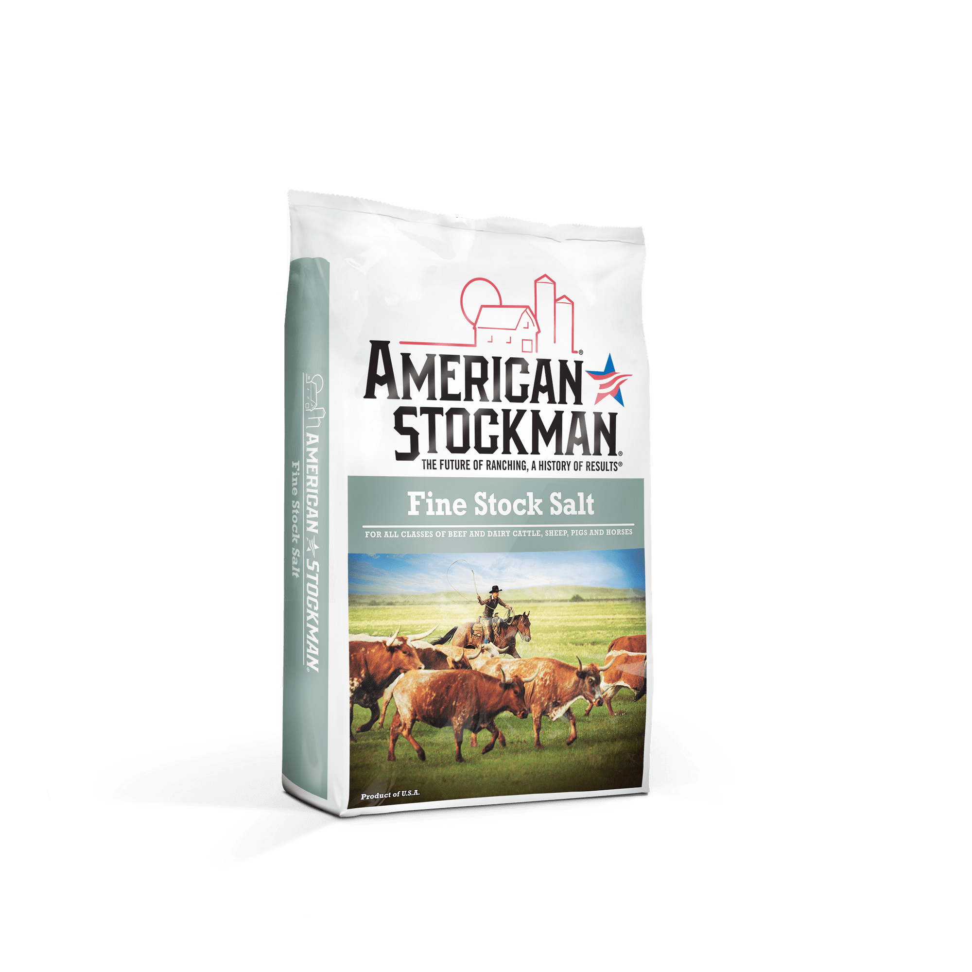 American Stockman High Purity Fine Stock Salt for Beef, Dairy Cattle, Sheep, Pigs and Horses