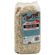 Bob's Red Mill Organic Quick Cooking Rolled Oats, 16 oz (Pack of 4)