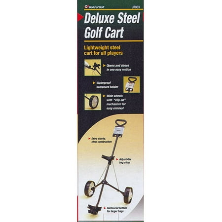 JEF World of Golf Deluxe Steel Golf Cart (Best Golf Cart Cigar Holder)