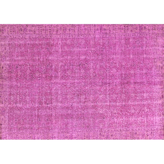 Ahgly Company Indoor Rectangle Abstract Pink Contemporary Area Rugs, 5' x 8'