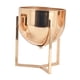 thumbnail image 5 of Macetero de metal perfecl con soporte dorado para plantas y flores, 5 of 8