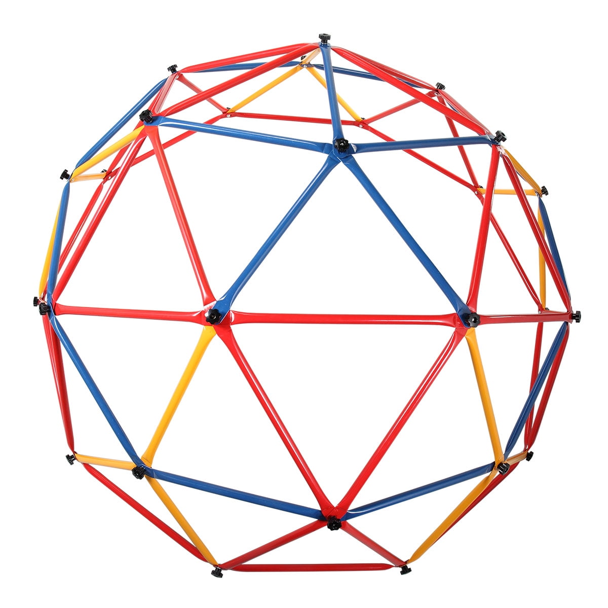 Children Climbing Frame Universal Exercise Dome Climber with Monkey Bars, Outdoor Playground Play Center for Kids, Red Yellow Blue