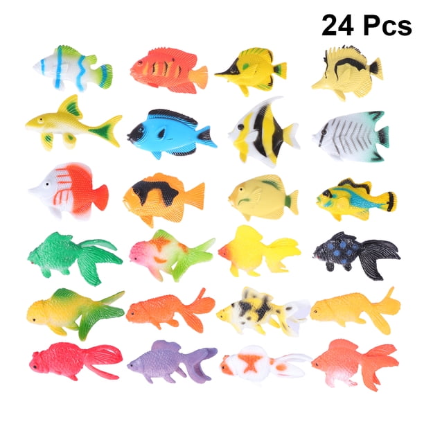 STOBOK Lot de 12 figurines de poissons tropicaux en plastique pour enfants