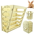 thumbnail image 6 of ZPAQI Rabbit Feeder Bunny for Hay Rack Wooden Feeding Bowls for Cage Easy to Clean, 6 of 20