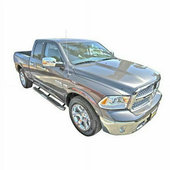 Steelcraft 40-23400 4X Series 4" Oval Sidebars Black For 09  Dodge Ram Quad Cab