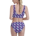 thumbnail image 6 of Pofeuu Skull Flower Print Womens Bathing Suits Modest High Waisted Bikini Sets Cute Halter 2 Piece Swim Suit, 6 of 7